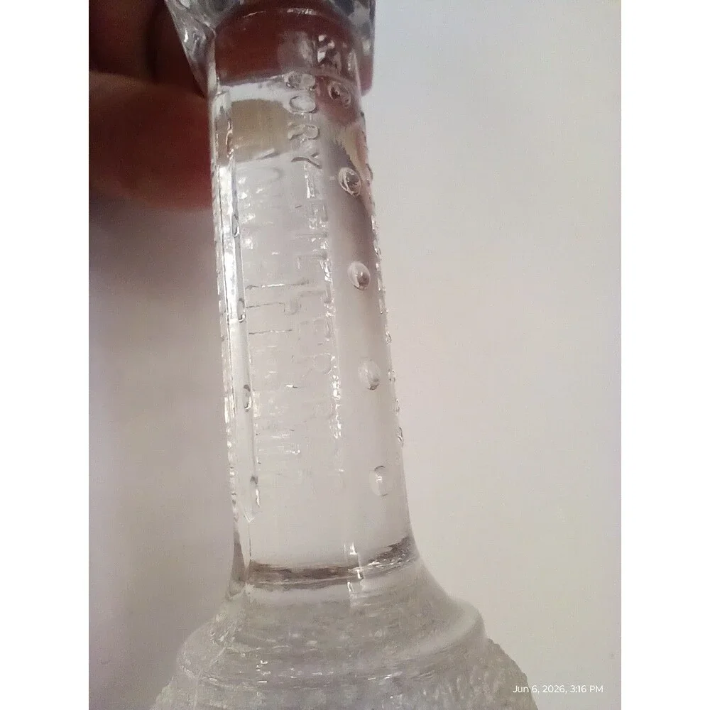 Clear GLASS COFFEE FILTER  w/ Textured Bulb Section,  6 in Long. Beautiful!
